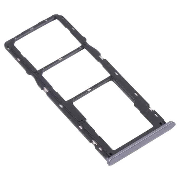 For Realme 6 Dual SIM Cards + Single TF Card Tray Holder Replacement (without Logo) - Black - 2