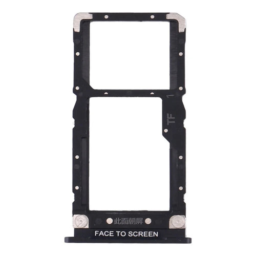 For Xiaomi Mi Pad 4 Dual SIM Cards + Single TF Card Tray Holder Replacement (without Logo) - Black - 1