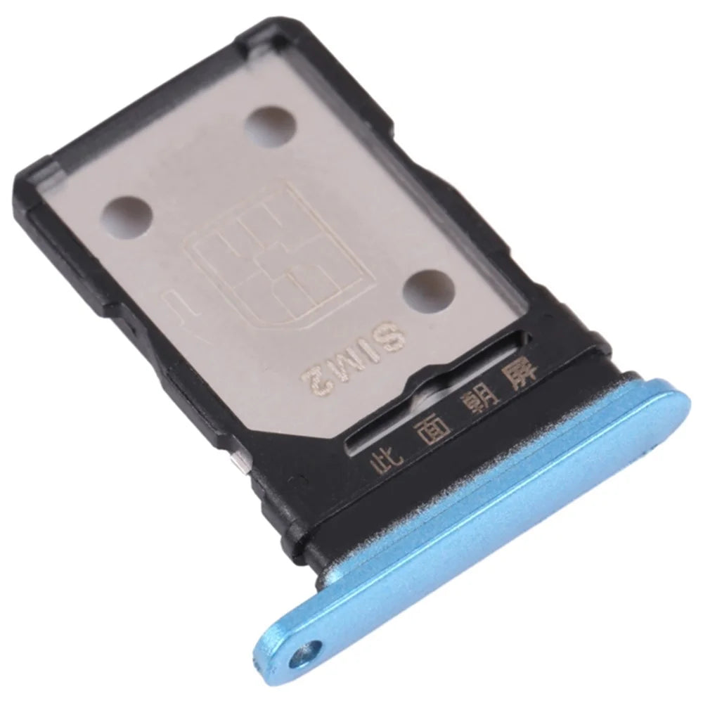 For Realme X7 Pro RMX2121, RMX2111 Dual SIM Card Tray Holder Replacement (without Logo) - Blue - 2