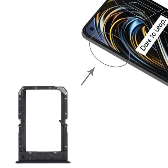 For Realme GT 5G/GT Neo/X7 Max 5G Dual SIM Card Tray Holder Replacement (without Logo) - Silver - 3