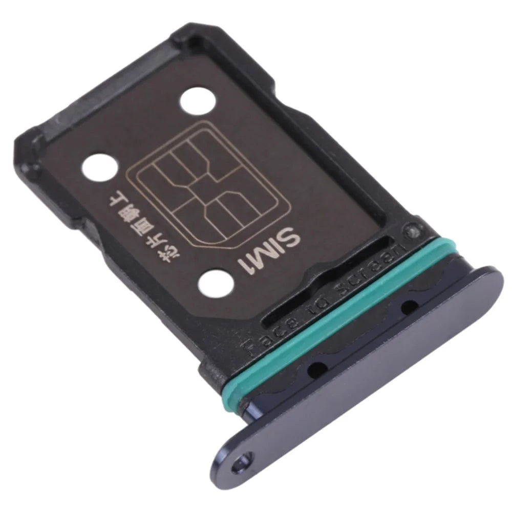 For Oppo Reno5 Pro+ 5G Dual SIM Card Tray Holder Replacement (without Logo) - Black - 1