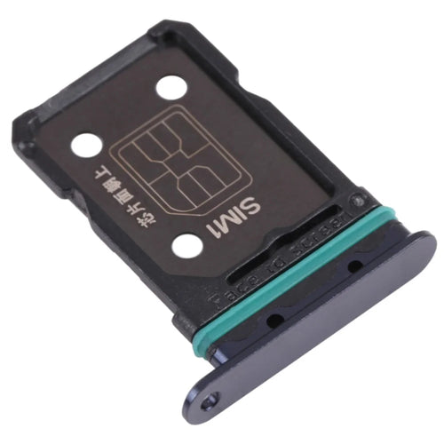 For Oppo Reno5 Pro+ 5G Dual SIM Card Tray Holder Replacement (without Logo) - Black - 1