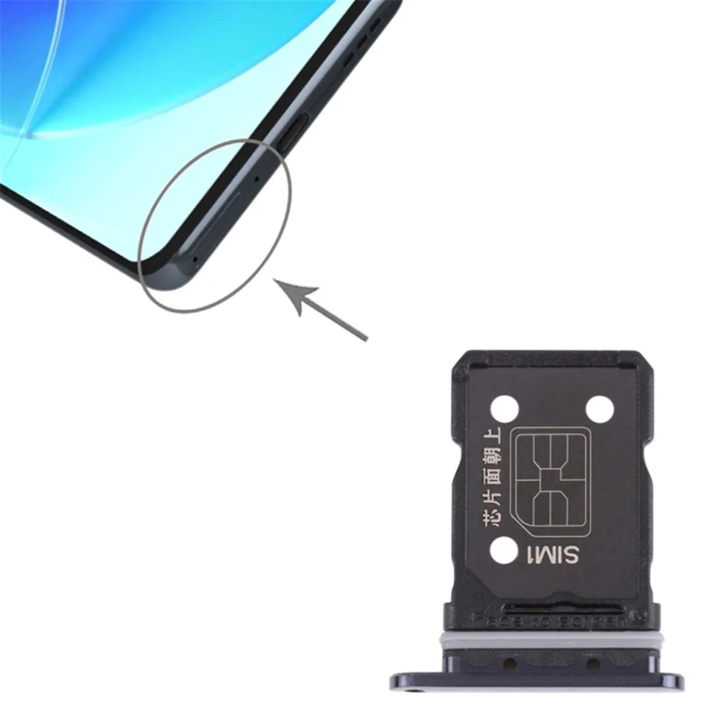 For Oppo Reno6 Pro 5G Dual SIM Card Tray Holder Replacement (without Logo) - Black - 3