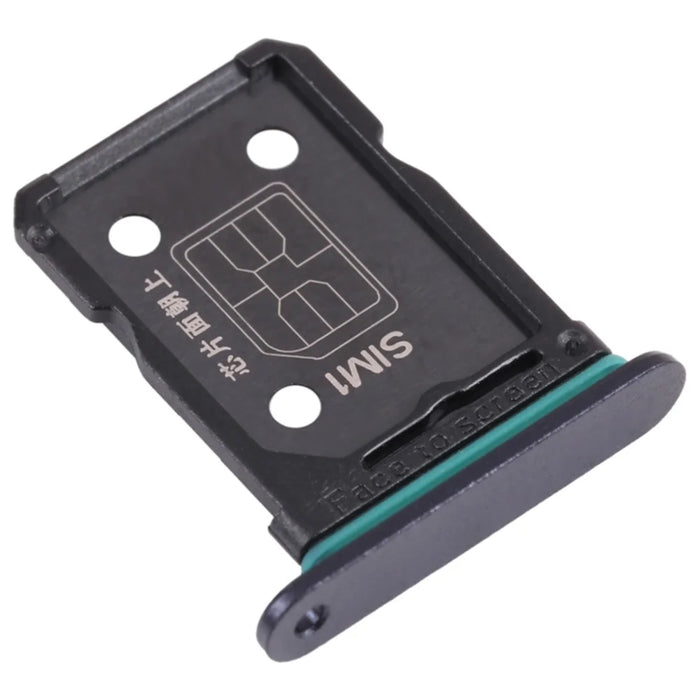 For Oppo Reno6 5G PEQM00, CPH2251 Dual SIM Card Tray Holder Replacement (without Logo) - Black - 1