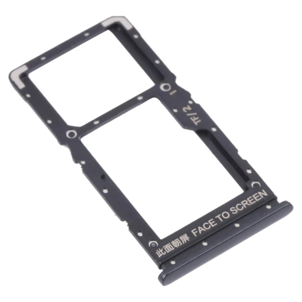 For Xiaomi Redmi Note 10 5G/Poco M3 Pro 5G/Redmi Note 10T 5G Dual SIM Cards + Single TF Card Tray Holder Replacement (without Logo) - Black - 1