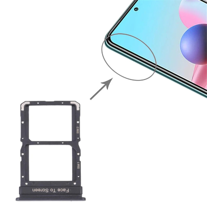 For Xiaomi Redmi Note 10 Pro 5G/Poco X3 GT Dual SIM Card Tray Holder Replacement (without Logo) - Black - 3