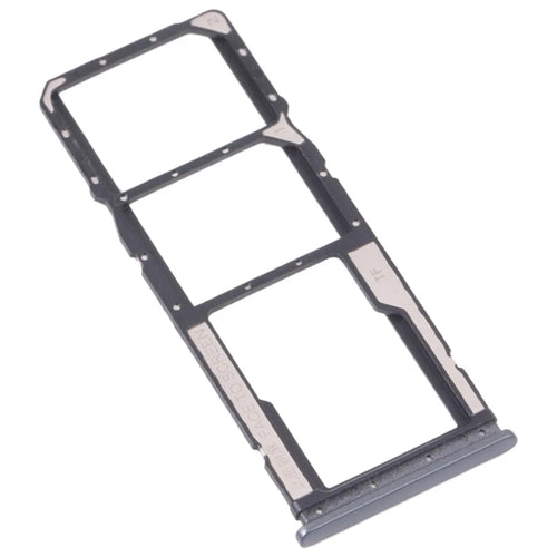 For Xiaomi Redmi 10/Redmi 10 Prime/Redmi 10 2022/Redmi Note 11 4G (MediaTek) Dual SIM Cards + Single TF Card Tray Holder Replacement (without Logo) - Black - 1