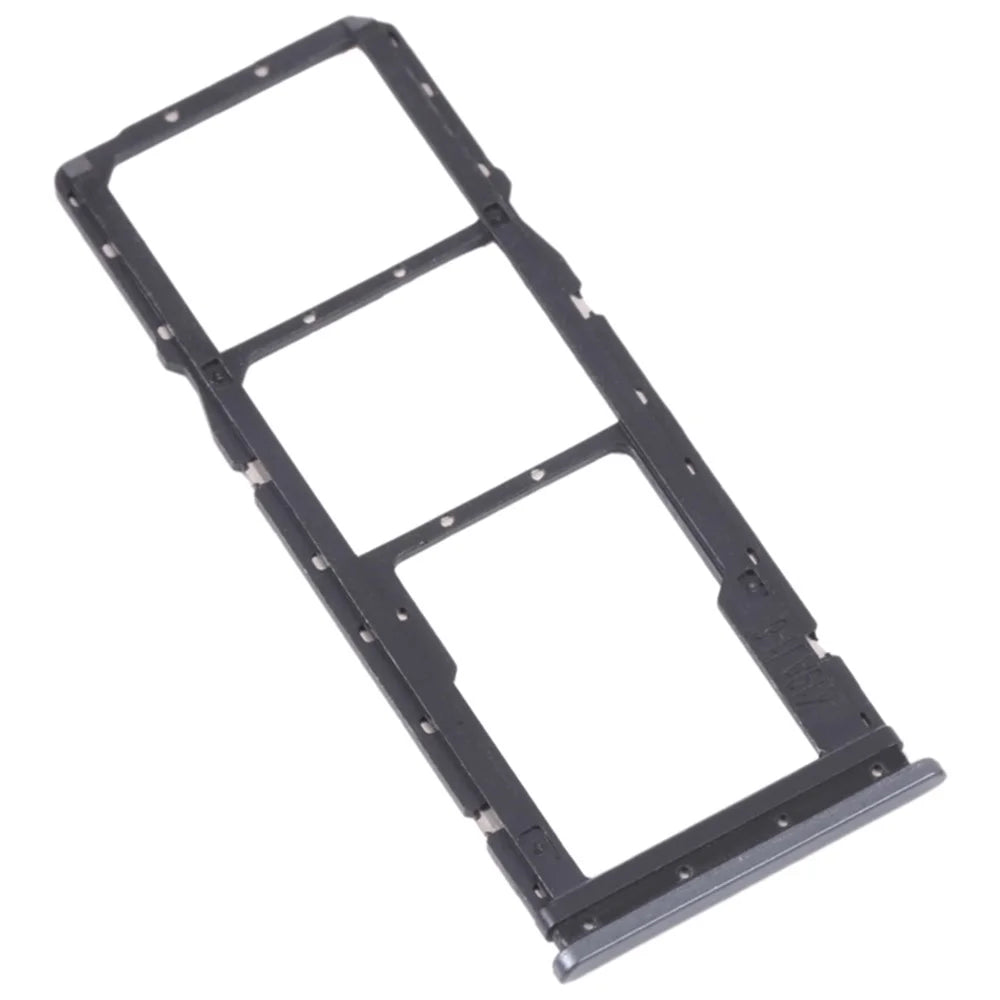 For Xiaomi Redmi 10/Redmi 10 Prime/Redmi 10 2022/Redmi Note 11 4G (MediaTek) Dual SIM Cards + Single TF Card Tray Holder Replacement (without Logo) - Black - 2