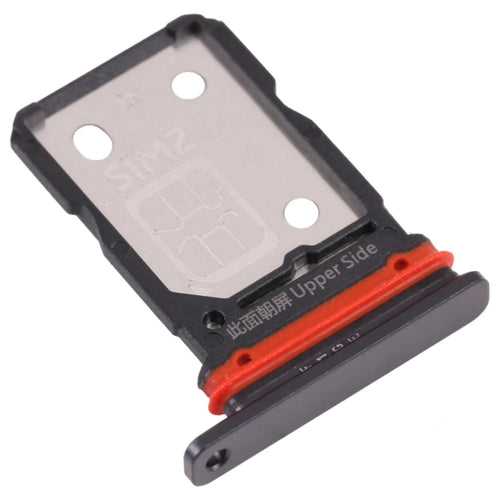 For vivo iQOO 8 Dual SIM Card Tray Holder Replacement (without Logo) - Black - 1