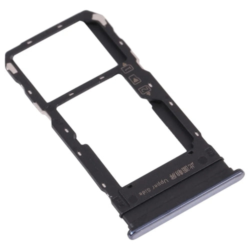For vivo Y76s V2156A Dual SIM Card Tray Holder Replacement (without Logo) - Black - 1