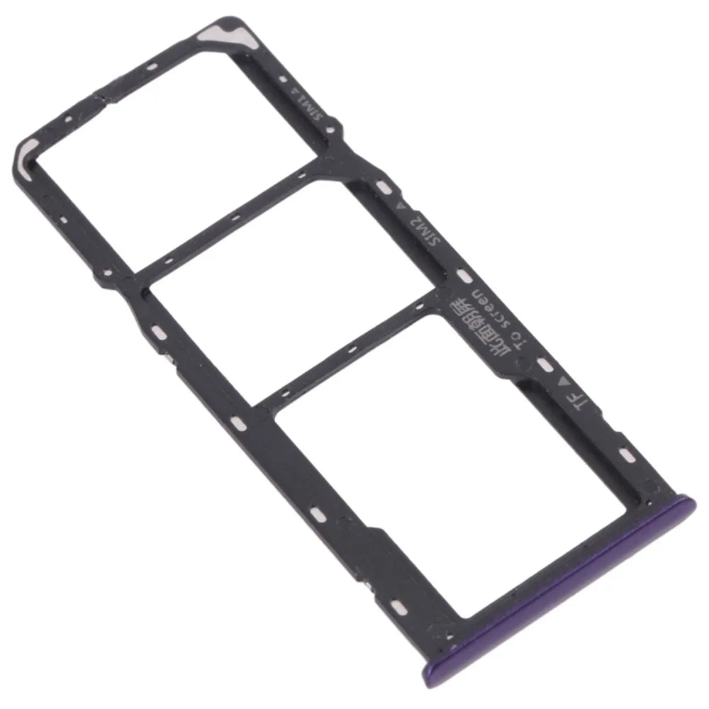 For OPPO Realme 5 Dual SIM Card + TF Card Tray Holder Replacement (without Logo) - Purple - 1