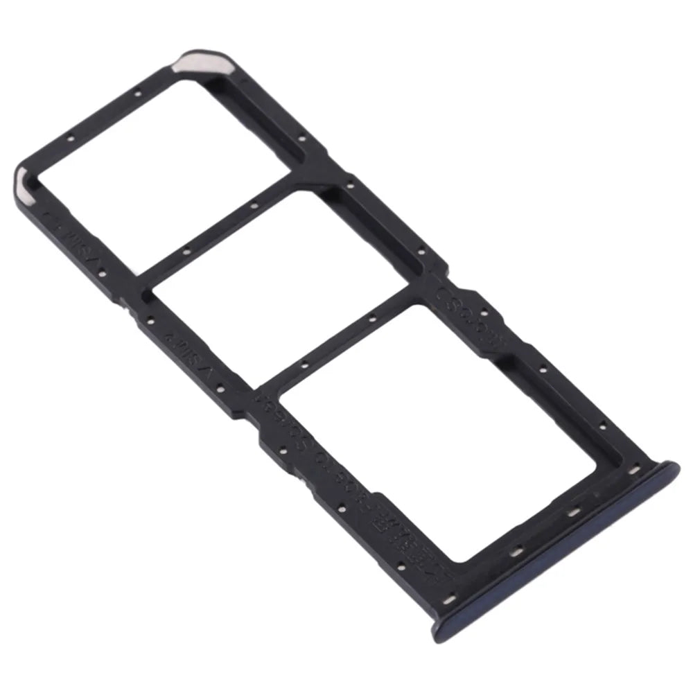 For OPPO A91 / F15 Dual SIM Card + TF Card Tray Holder Replacement (without Logo) - Black - 1