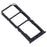 For OPPO A91 / F15 Dual SIM Card + TF Card Tray Holder Replacement (without Logo) - Black - 1