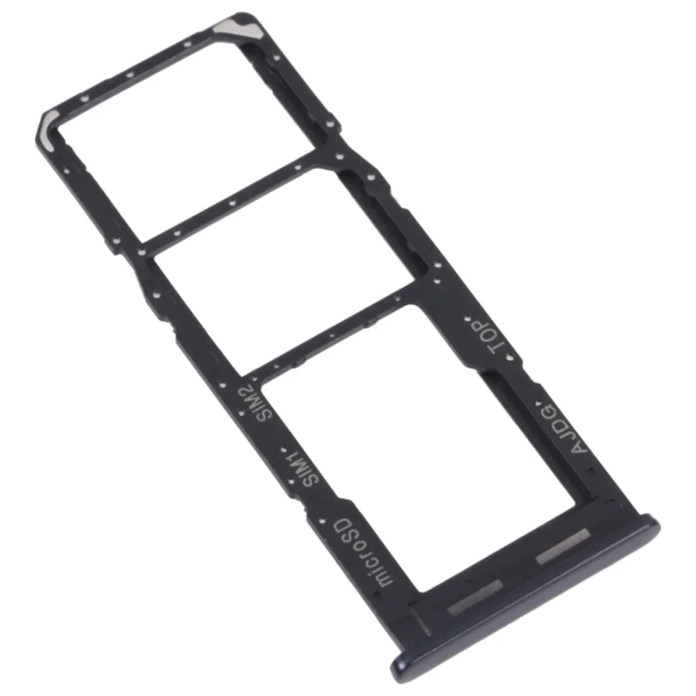 For Samsung Galaxy A04s 4G (164.7mm) OEM Dual SIM Card + TF Card Tray Holder Replacement (without Logo) - Black - 2