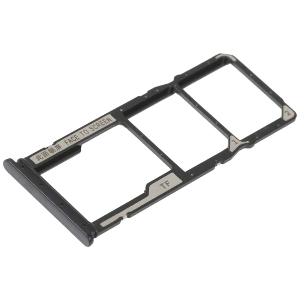 For Xiaomi Redmi 10C 4G / Redmi 10 (India) 4G / Poco C40 4G Dual SIM Card + TF Card Tray Holder Replacement (without Logo) - Black - 1