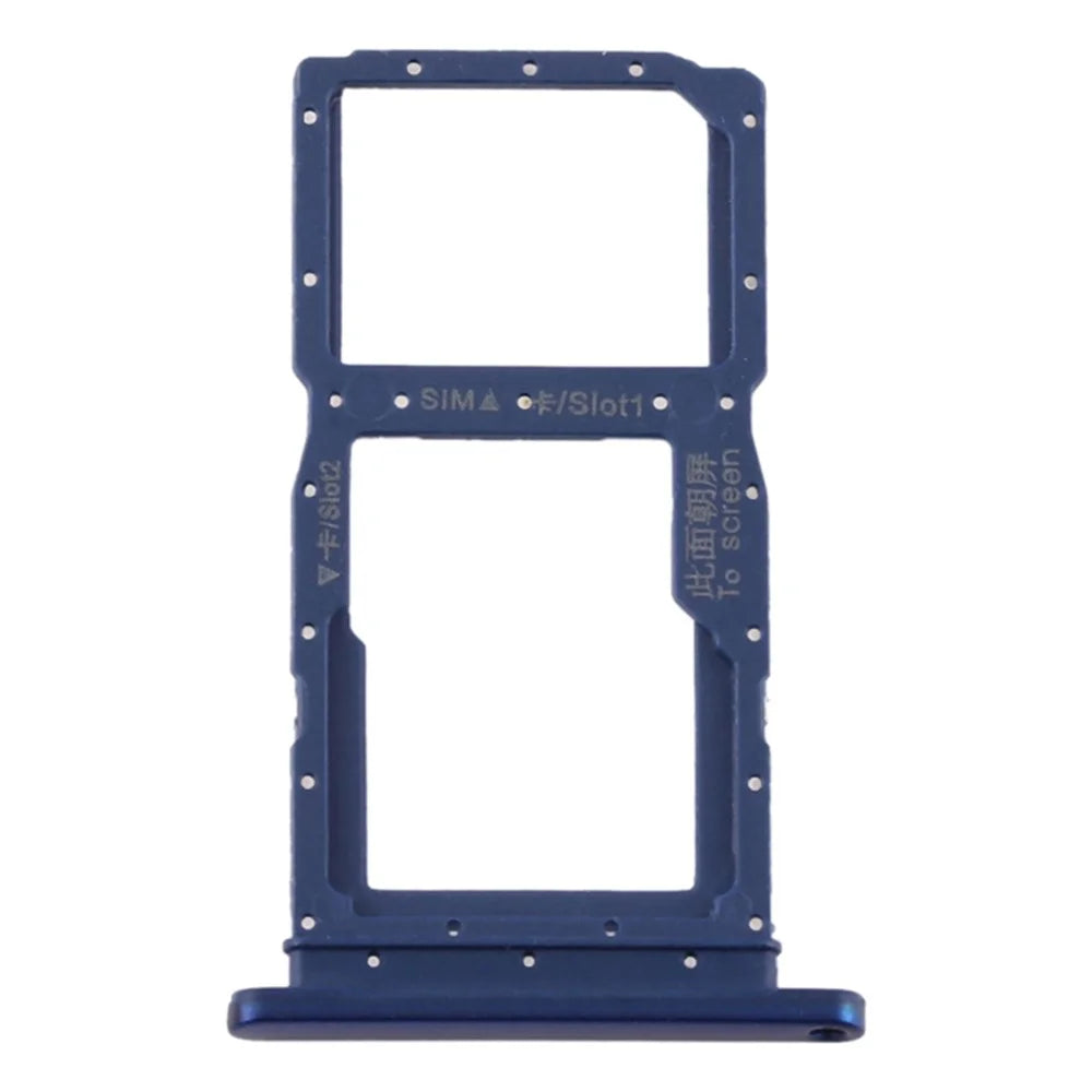 For Huawei Y9s Dual SIM Card Tray Holder Replacement (without Logo) - Blue - 3