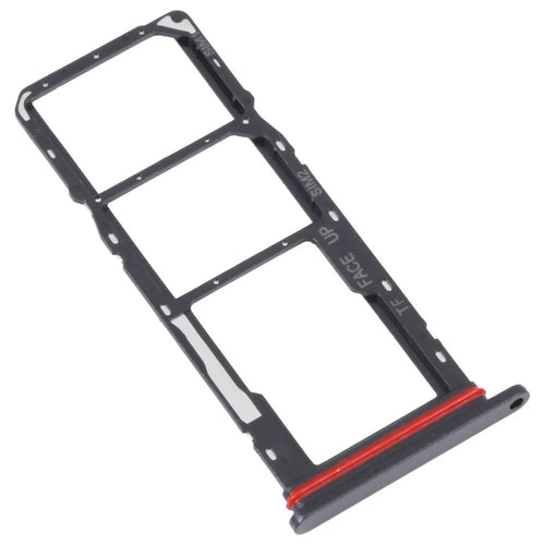 For Motorola Moto G22 4G OEM Dual SIM Card + SD Card Tray Holder Replacement Part (without Logo) - Black - 1
