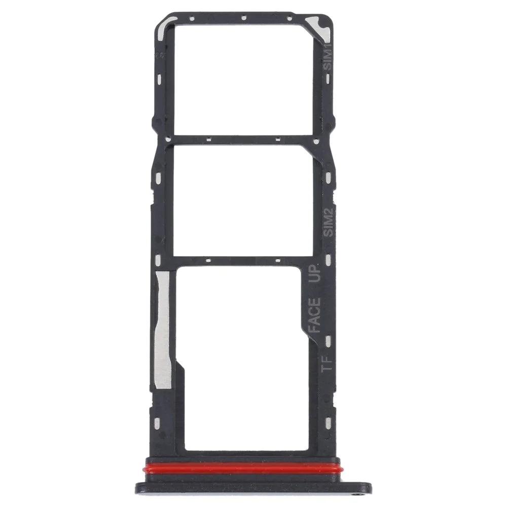 For Motorola Moto G22 4G OEM Dual SIM Card + SD Card Tray Holder Replacement Part (without Logo) - Black - 3