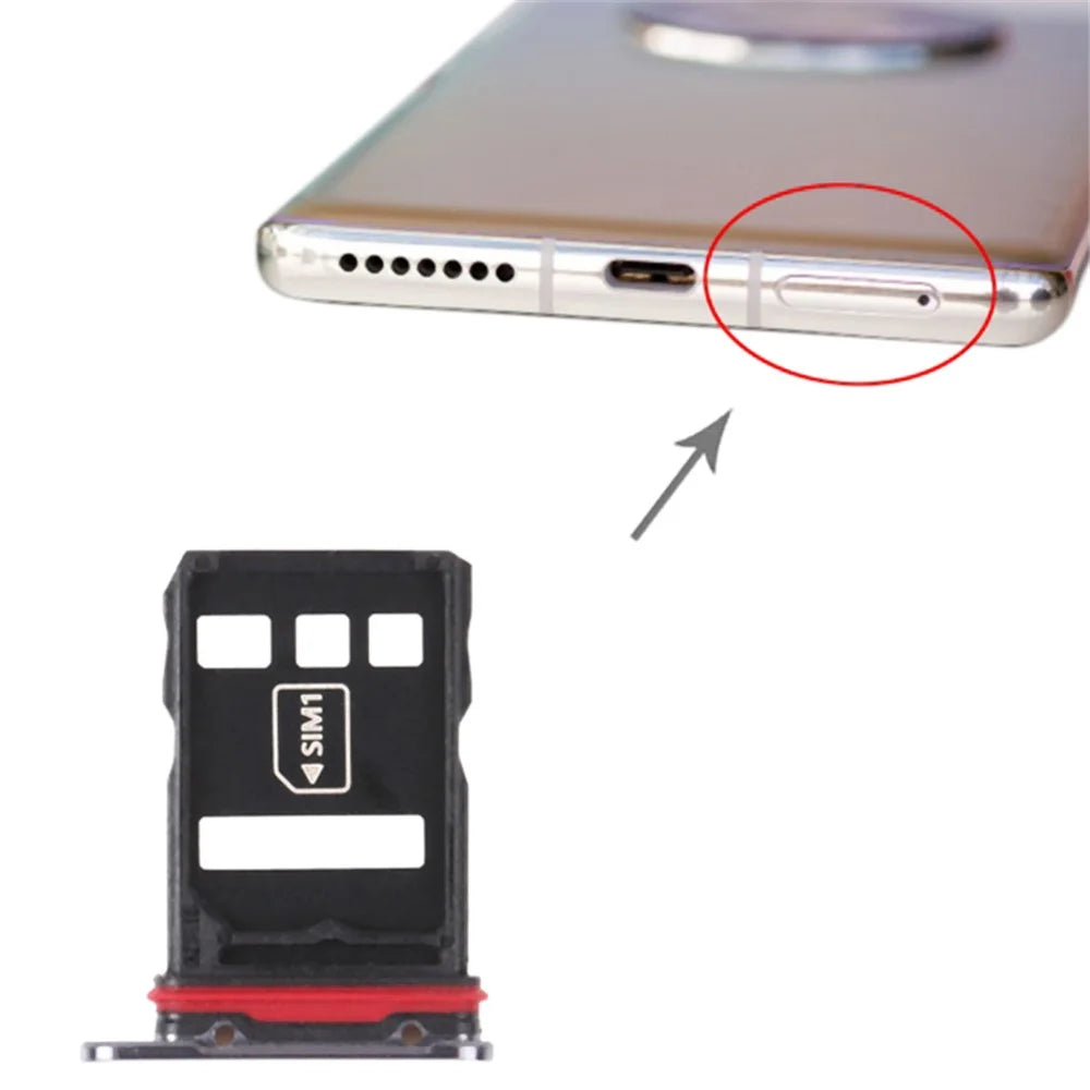For Huawei Mate 40 Pro 4G / 5G Dual SIM Card + TF Card Tray Holder Replacement (without Logo) - 3