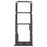 For Samsung Galaxy A23 5G (Global Version) A236B OEM Dual SIM Card + SD Card Tray Holder Replacement Part (without Logo) - Black - 2