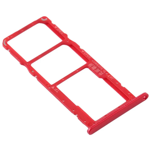 For Huawei Y6s (2019) Dual SIM Card + TF Card Tray Holder Phone Replacement Part (without Logo) - Red - 1