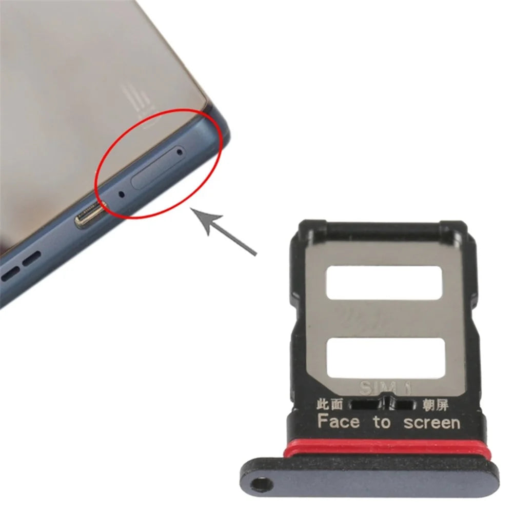 For Xiaomi Poco F4 5G Dual SIM Card Tray Holder Replacement (without Logo) - Black - 3