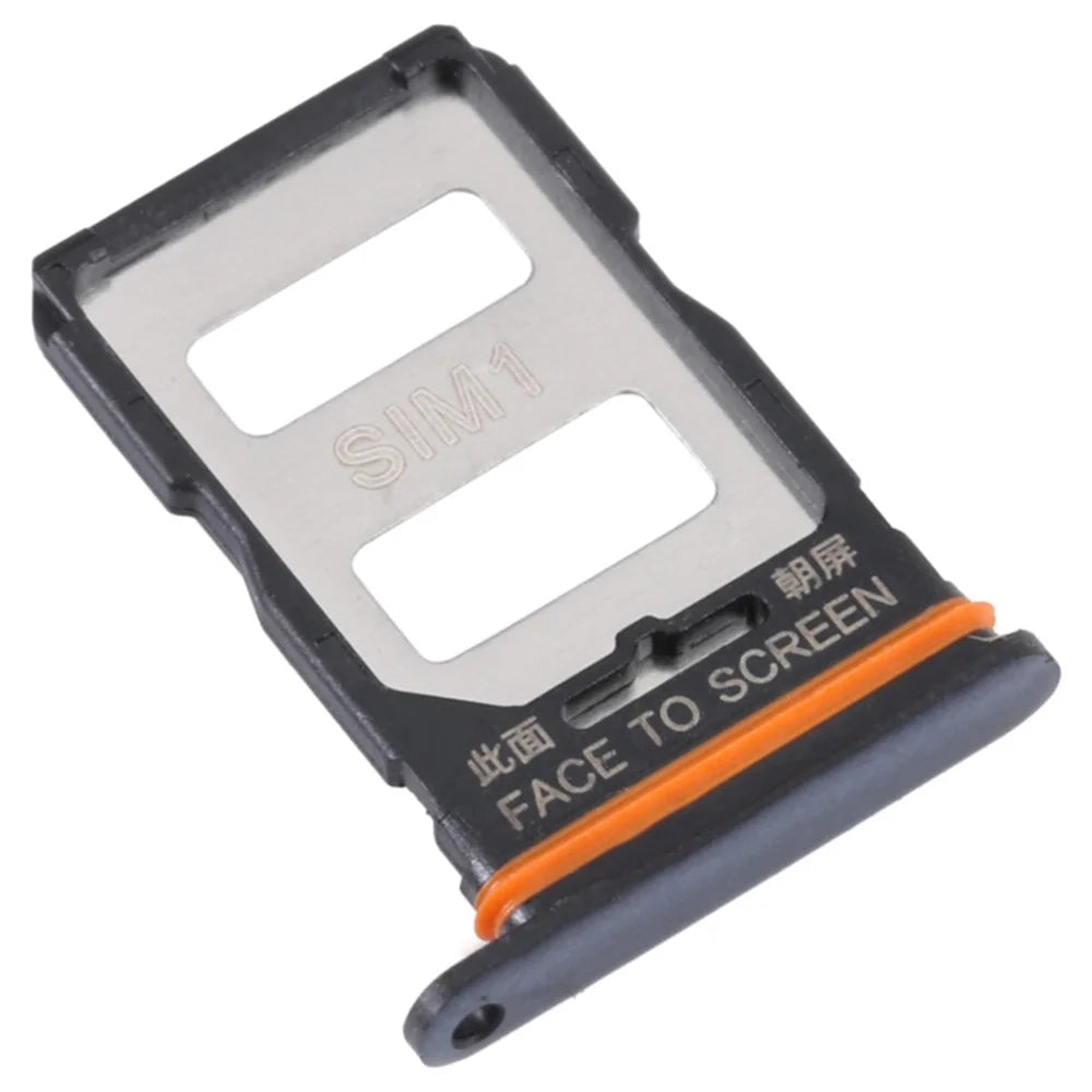 For Xiaomi Redmi K50 Ultra / 12T 5G / 12T Pro 5G Dual SIM Card Tray Holder Replacement (without Logo) - Black - 1
