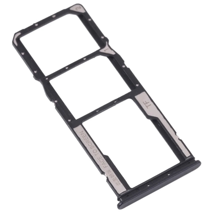 For Xiaomi Poco M4 Pro 4G Dual SIM Card + TF Card Tray Holder Replacement Part (without Logo) - Black - 2