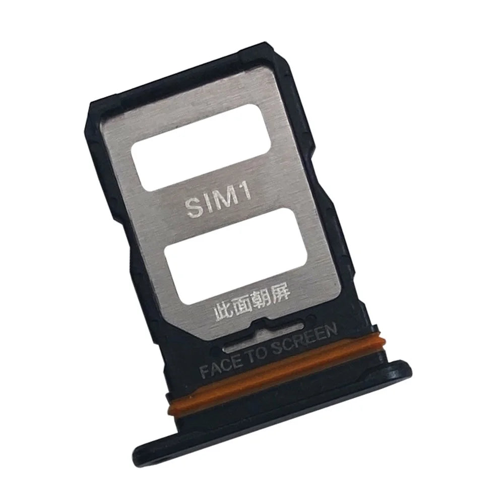 For Xiaomi 12 Lite 5G Dual SIM Card Tray Holder Replacement (without Logo) - Black - 1