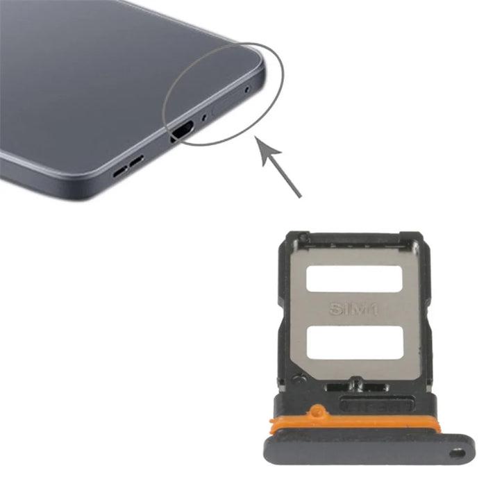 For Xiaomi Redmi K40S 5G Dual SIM Card Tray Holder Replacement (without Logo) - Black - 3
