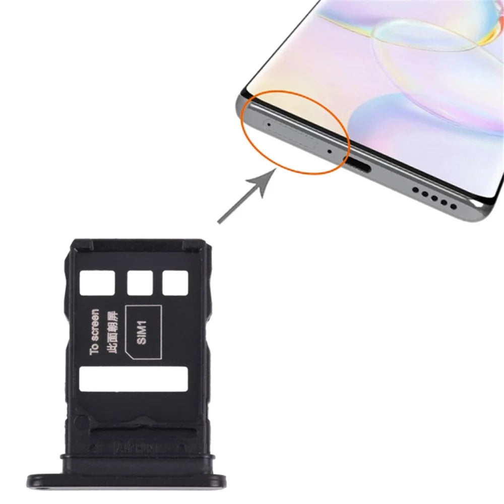 For Honor 50 Dual SIM Card Tray Holder Replacement Part (without Logo) - Black - 3