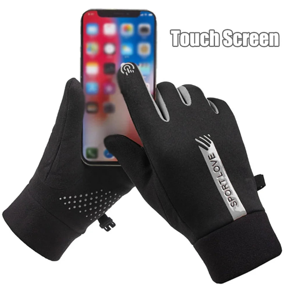 AL679542738 1 Pair Winter Cycling Gloves Water Resistant Windproof Anti-Slip Touch Screen Bike Gloves - Pink / Women - 5