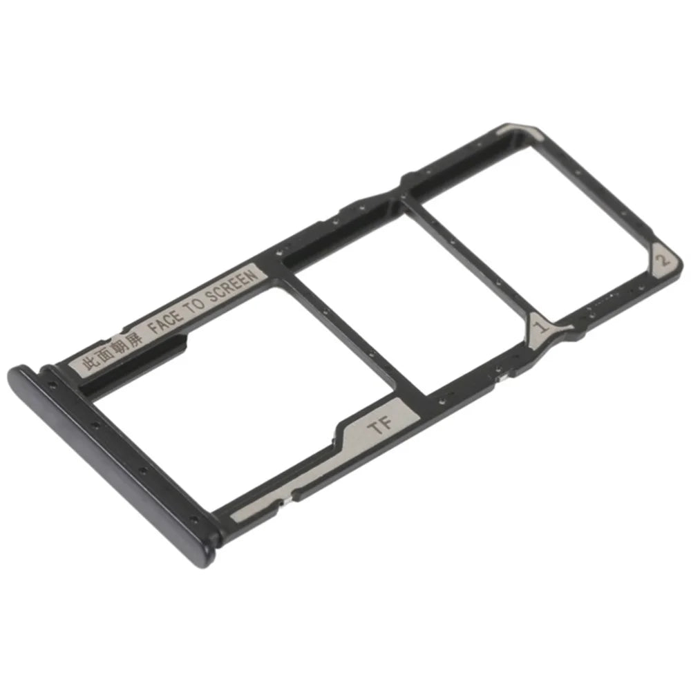 For Xiaomi Redmi 12C 4G Dual SIM Card + TF Card Tray Holder Replacement Part (without Logo) - Black - 2