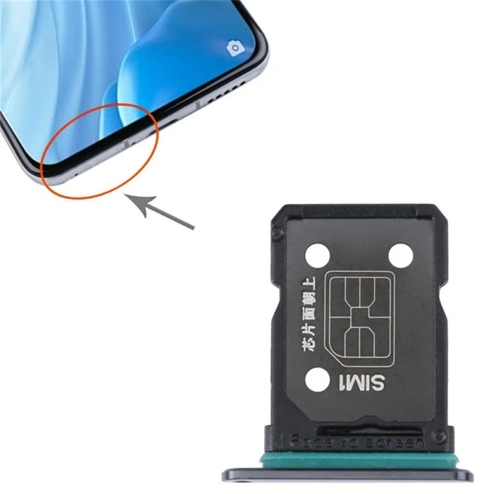 For Oppo Reno7 SE 5G Dual SIM Card Tray Holder Replacement Part (without Logo) - Black - 3