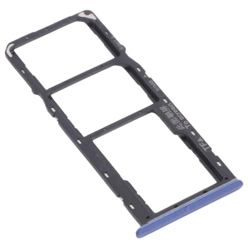 For Realme 7 (Global) / Realme 7 (Asia) Dual SIM Card + TF Card Tray Holder Replacement Part (without Logo) - Blue - 1