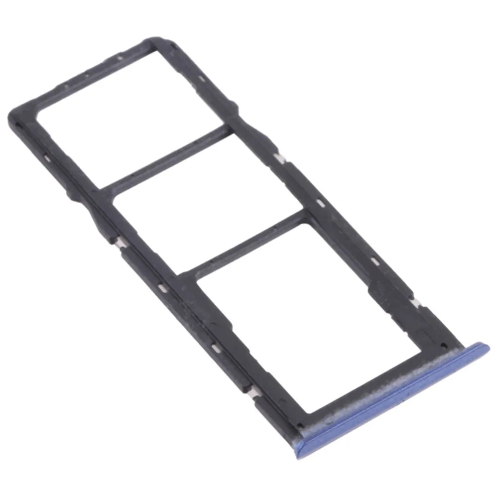 For Realme 7 (Global) / Realme 7 (Asia) Dual SIM Card + TF Card Tray Holder Replacement Part (without Logo) - Blue - 2