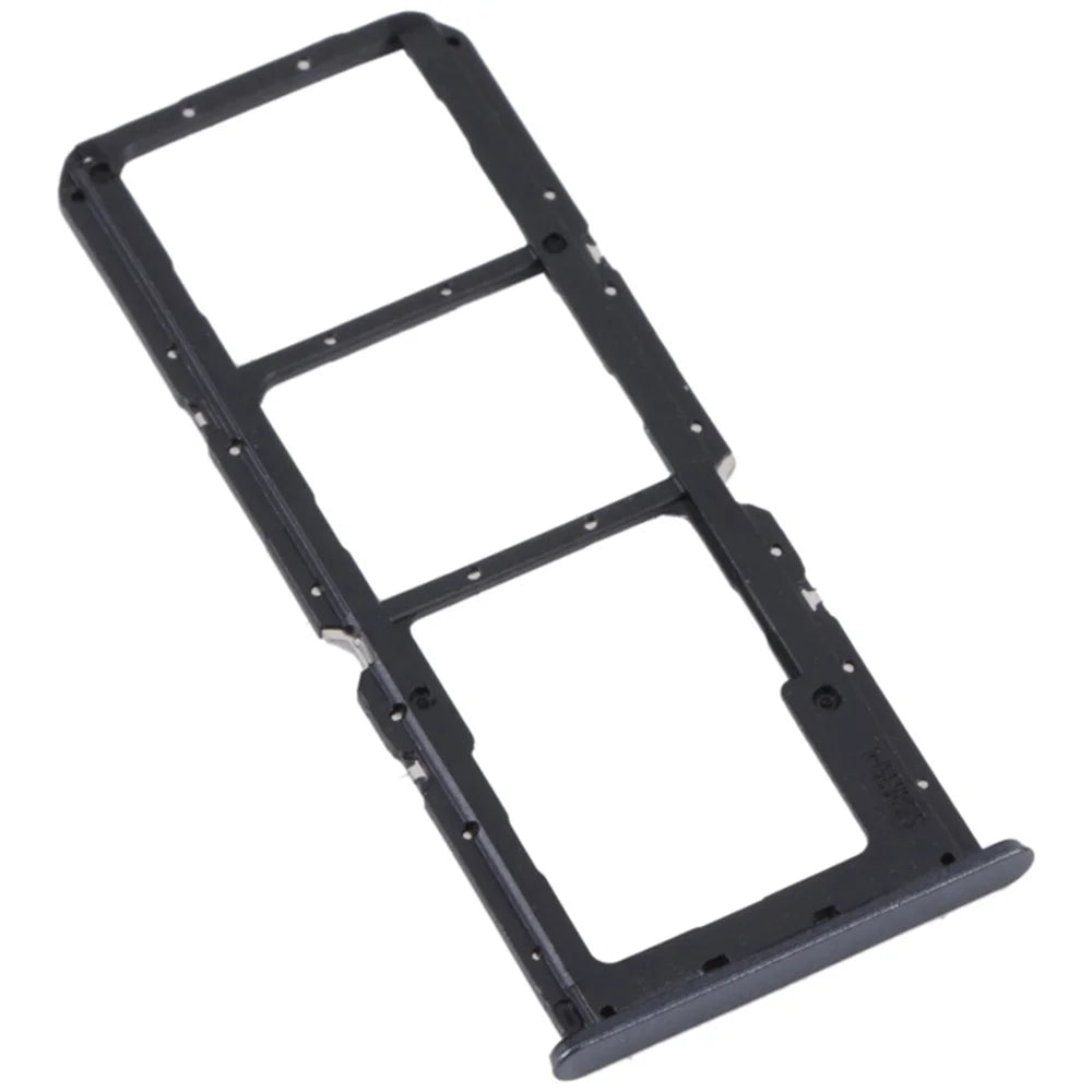 For Realme C30 4G Dual SIM Card + TF Card Tray Holder Replacement Part (without Logo) - Black - 2