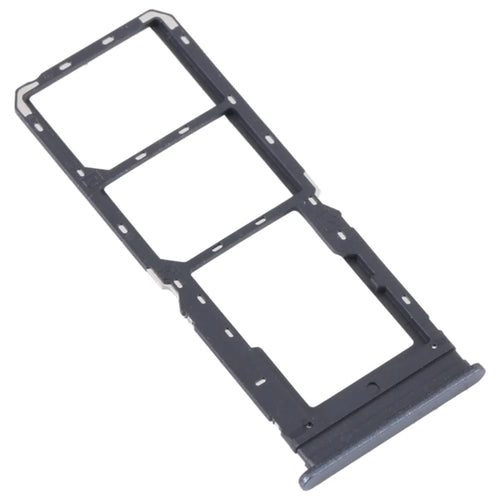 For vivo Y16 4G Dual SIM Card + TF Card Tray Holder Replacement Part (without Logo) - Black - 1