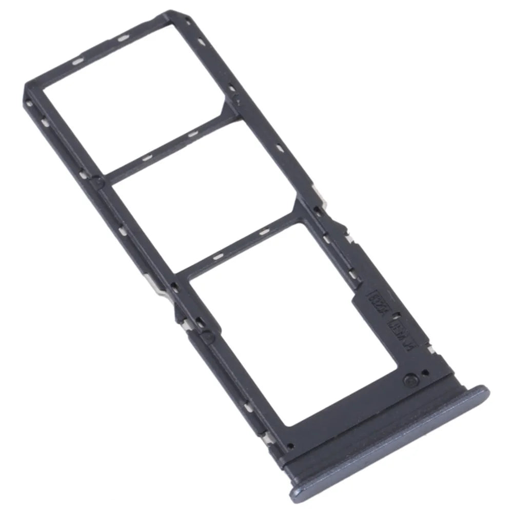 For vivo Y16 4G Dual SIM Card + TF Card Tray Holder Replacement Part (without Logo) - Black - 2
