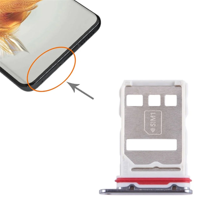 For Huawei Mate 50 Pro 4G SIM Card Tray Holder Replacement Part (without Logo) - Black - 3