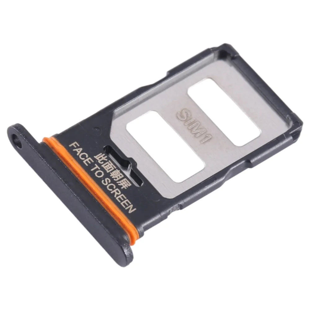 For Xiaomi Redmi Note 13 Pro 5G Dual SIM Card Tray Holder Replacement Part (without Logo) - Black - 1
