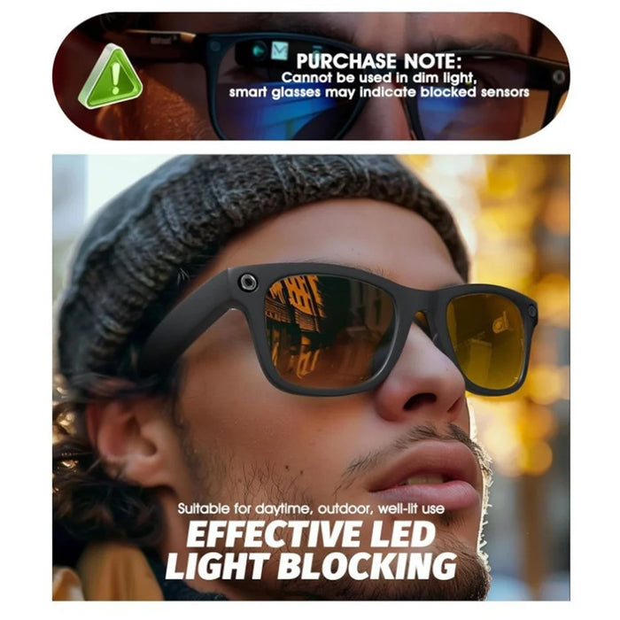 12Pcs For Meta Smart Glasses Metal Frame LED Light Blocking Sticker Glasses Accessories - Black - 2