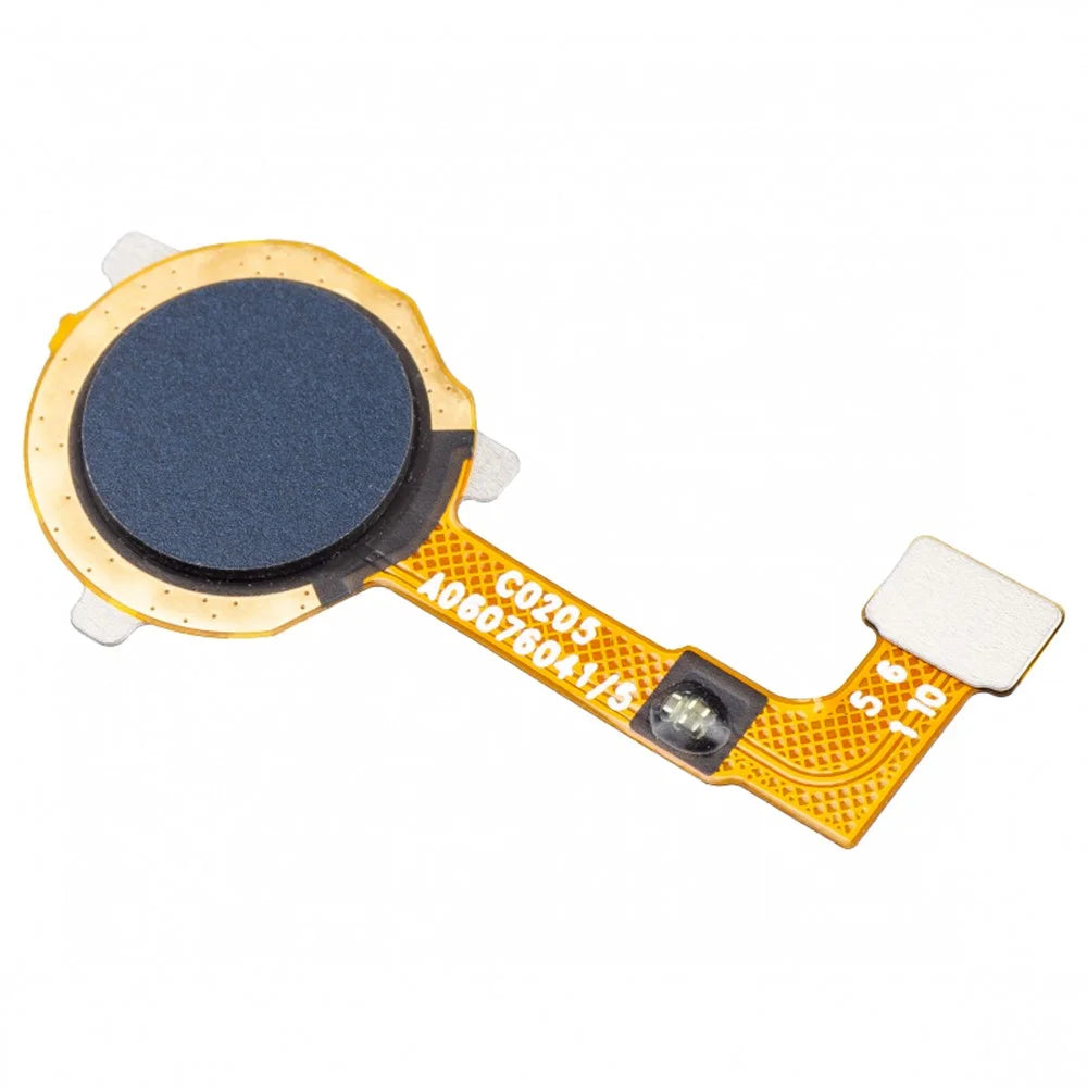 For OPPO A15 / A15s OEM Home Key Fingerprint Button Flex Cable Part (Without Logo) - Black - 1