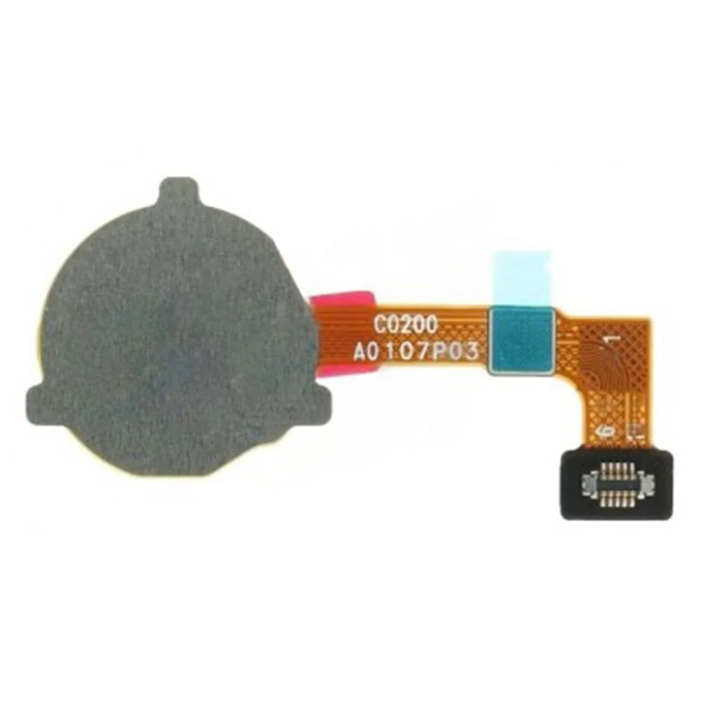 For OPPO A15 / A15s OEM Home Key Fingerprint Button Flex Cable Part (Without Logo) - Black - 2