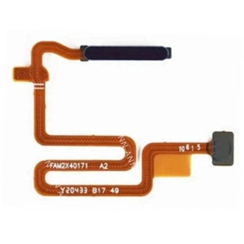 For Realme 8 5G OEM Home Key Fingerprint Button Flex Cable Part (Without Logo) - Black - 1