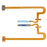 For Oppo A18 4G / A38 4G OEM Home Key Fingerprint Button Flex Cable Part (Without Logo) - Blue - 3