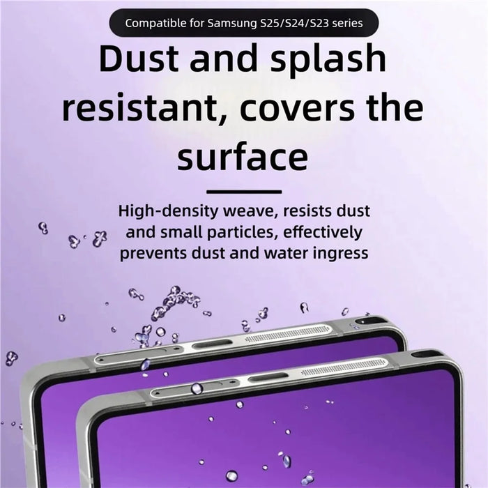5Pcs for Samsung Galaxy S26 Ultra Speaker Dust Mesh High Density Metal Integrated Dustproof Net - Black - 5
