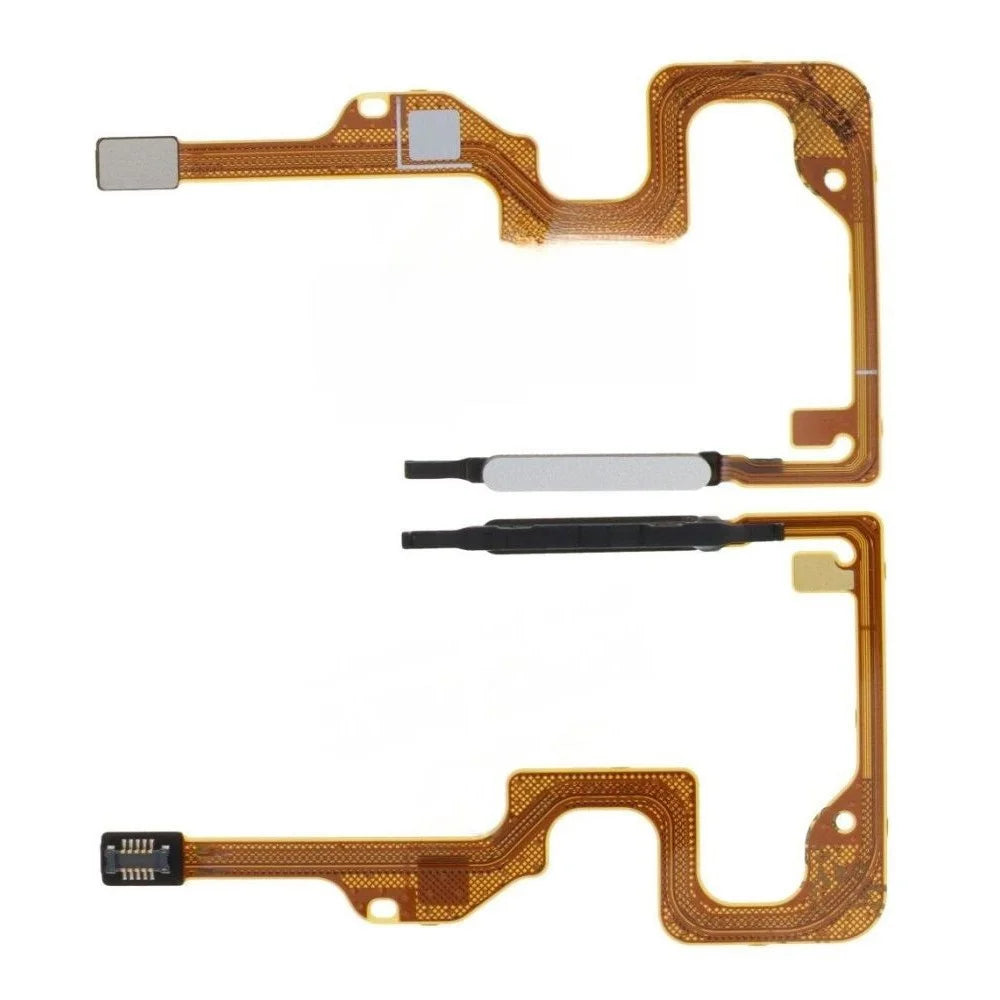 For Honor X7a 4G OEM Home Key Fingerprint Button Flex Cable Part (Without Logo) - Silver - 1