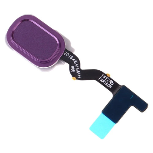 For Samsung Galaxy A6 (2018) A600 / A6+ (2018) A605 / J8 (2018) J810 / J6 (2018) J600 OEM Home Key Fingerprint Button Flex Cable Part (without Logo) - Purple - 1