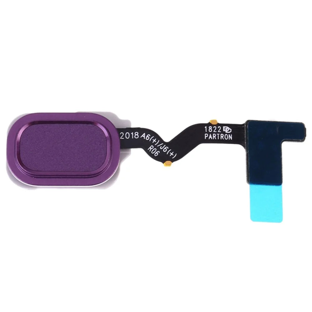For Samsung Galaxy A6 (2018) A600 / A6+ (2018) A605 / J8 (2018) J810 / J6 (2018) J600 OEM Home Key Fingerprint Button Flex Cable Part (without Logo) - Purple - 3